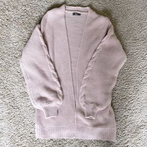 Pink Balloon Arms Cardigan